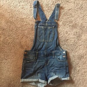 Denim Overall Shorts